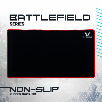VX Gaming Battlefield series gaming mousepad - Extra large black/red - 550mm | VX-108-BKRD