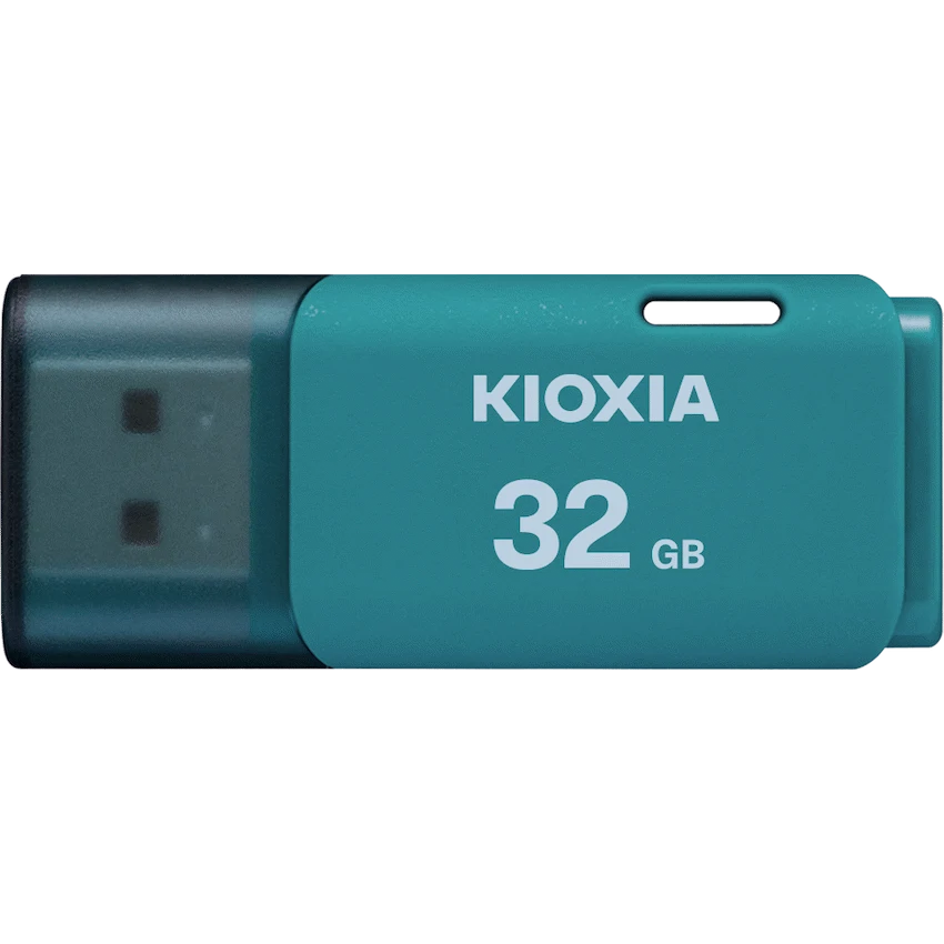 Kioxia TransMemory U202 32GB USB 2.0 Type-A Flash Drive (Aqua) | LU202L032GG4
