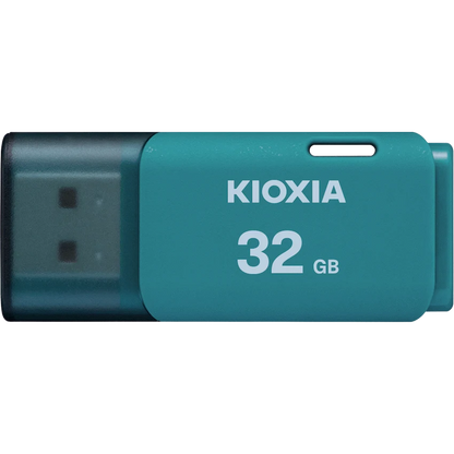 Kioxia TransMemory U202 32GB USB 2.0 Type-A Flash Drive (Aqua) | LU202L032GG4