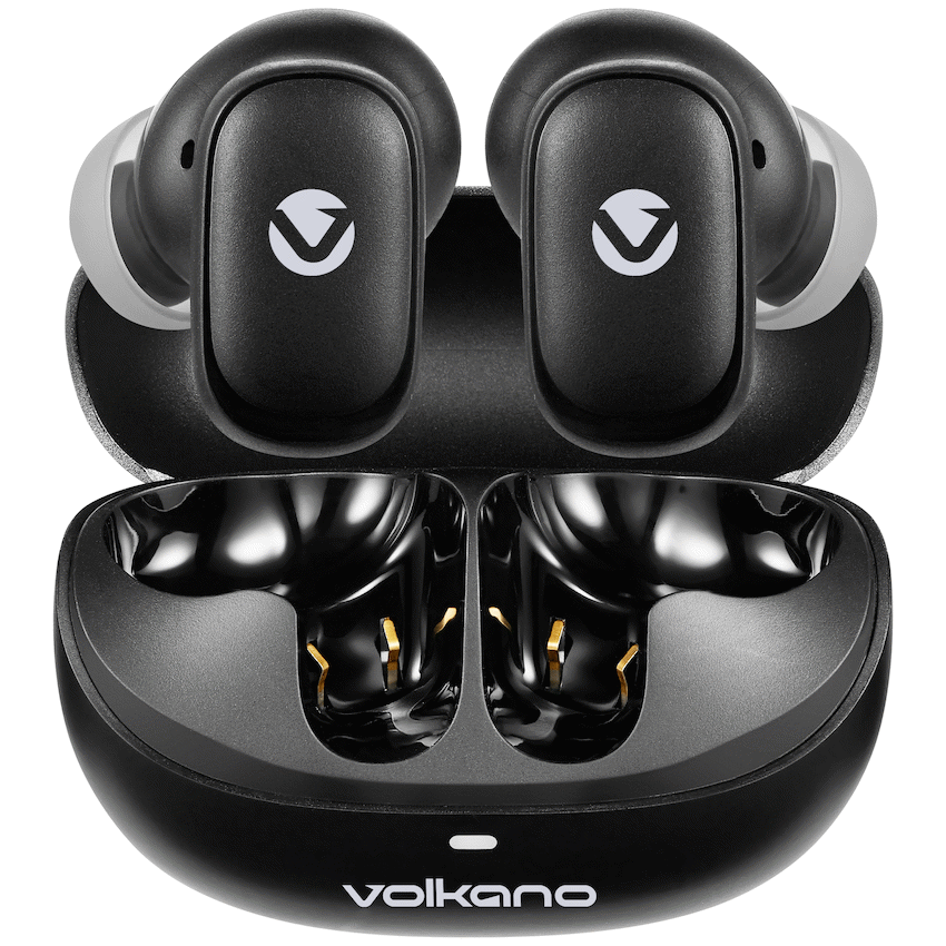 Volkano Sugar-Cube Active Noise Cancelling True Wireless Earphones - Black | VK-2222-BK