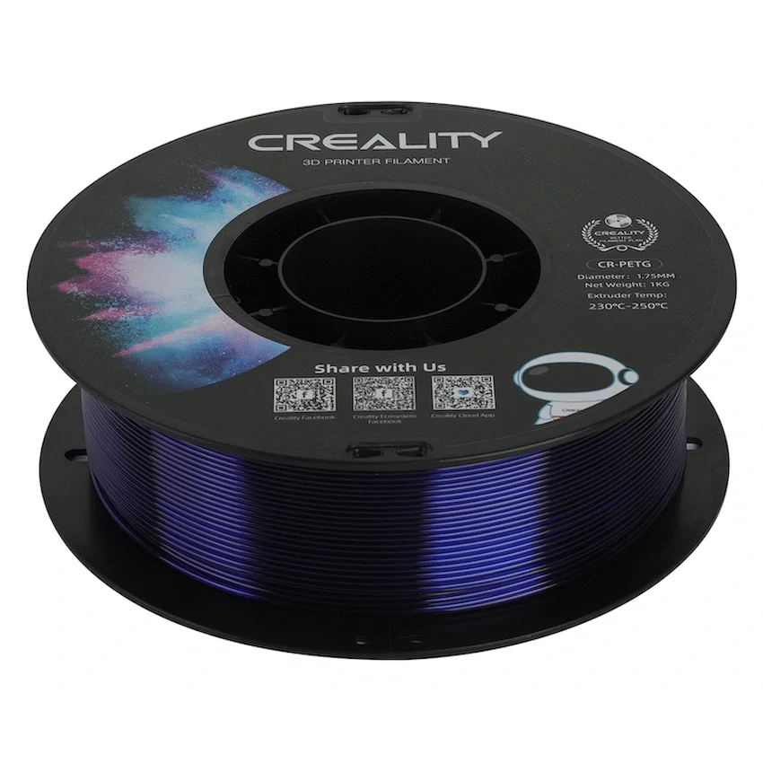Creality 1.75mm PETG Filament - Transparent Blue 1Kg | 3301030036