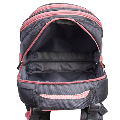 Volkano Orthopaedic Backpack 27L - Dark Grey/Pink | VK-7093-DGRPK