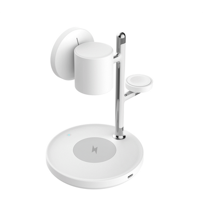 Volkano Lumen Series 3-in-1 Magnetic 25W Qi2.2 Wireless Charging Station - White | VK-8404-WT