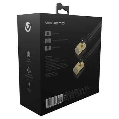 Volkano Connect Series CAT6 Network Cable 10m | VK-20184-BK