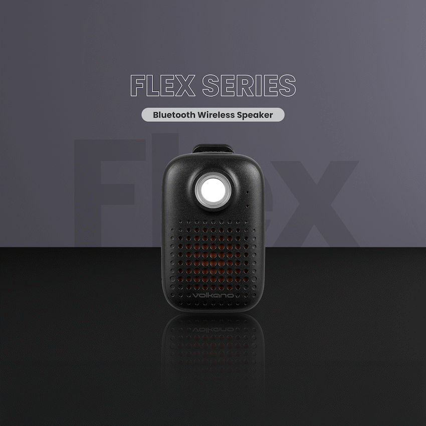 Volkano Flex Bluetooth Wireless Speaker - Black | VK-3010-BK