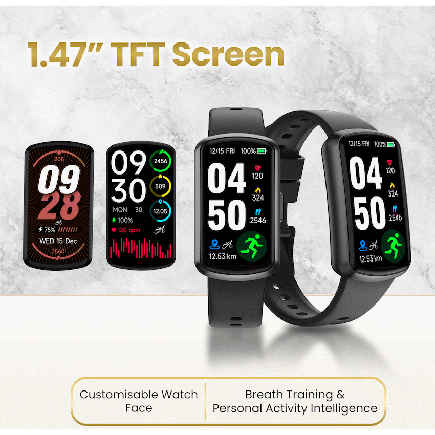 Volkano Ayla Collection Fitness Smartwatch - Black | VAC2-5103-BK