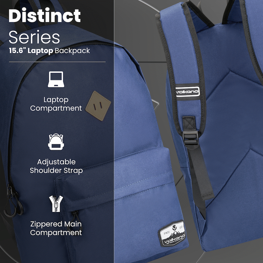 Volkano Distinct 15.6" Laptop Backpack Navy | VL1015-N