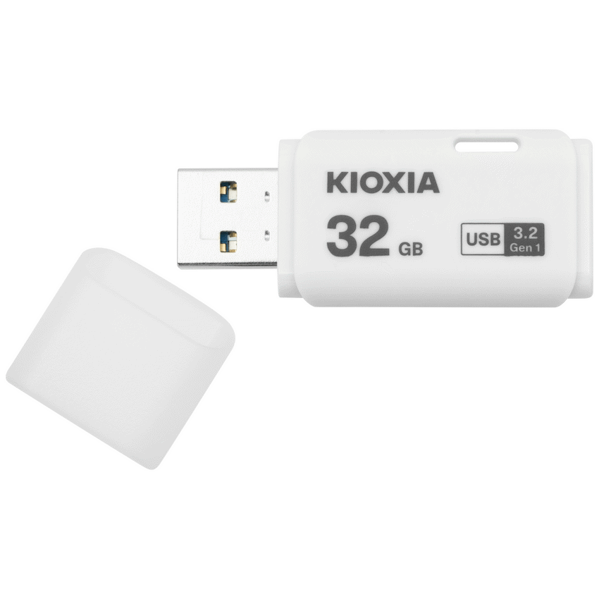 Kioxia TransMemory U301 32GB USB 3.2 Gen 1 Type-A Flash Drive (White) | LU301W032GG4