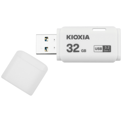 Kioxia TransMemory U301 32GB USB 3.2 Gen 1 Type-A Flash Drive (White) | LU301W032GG4
