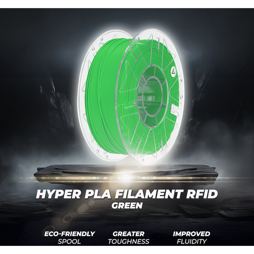 Creality 1.75mm Hyper Series PLA RFID Filament - Green 1Kg | 3301010468