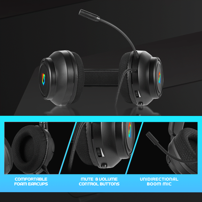 Volkano Gaming Solace Series Wired Gaming headphones | VG-223-BK[V1]