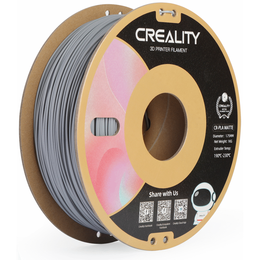 Creality 1.75mm PLA Matte Filament - Grey 1Kg | 3301010299