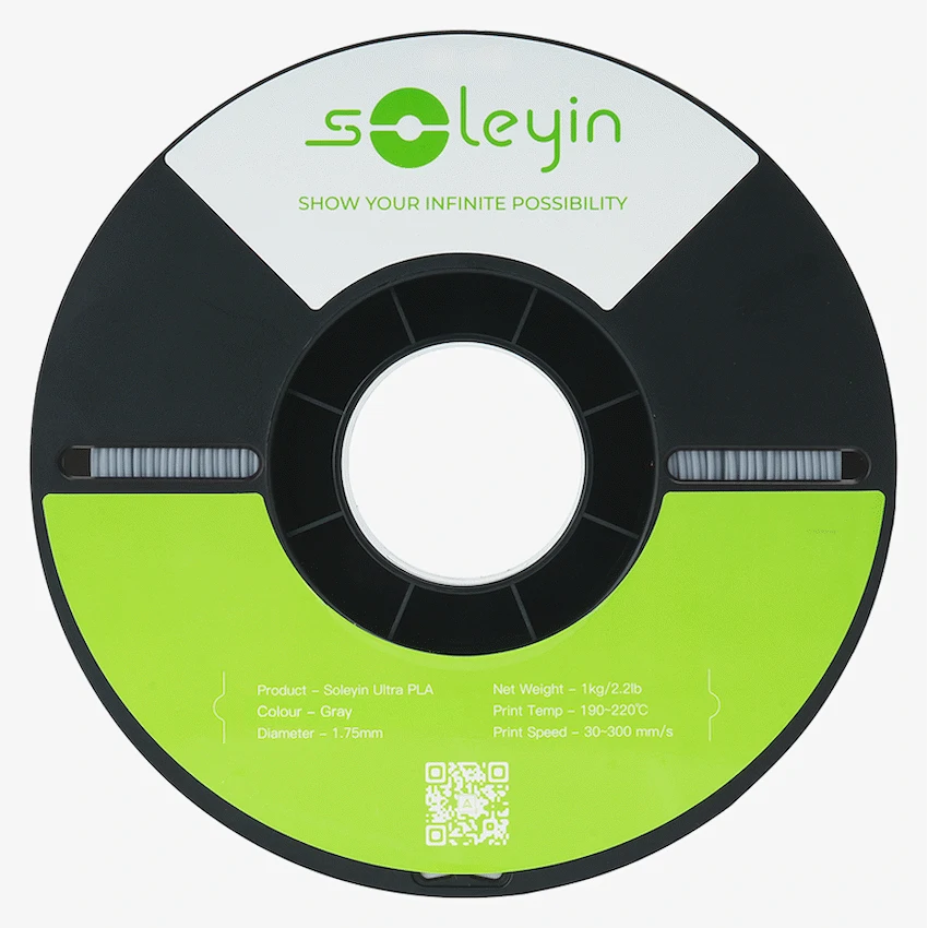 Creality 1.75mm Soleyin Ultra PLA Matte Filament - Grey 1Kg | 3301010517
