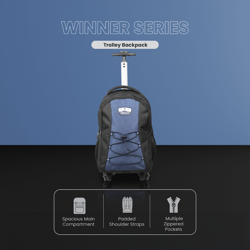 Volkano Winner Trolley Backpack 22L Navy | VK-9150-NV