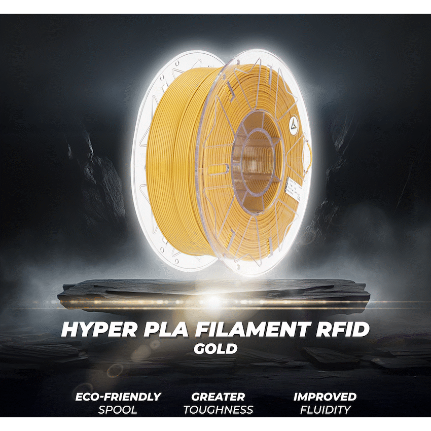 Creality 1.75mm Hyper Series PLA RFID Filament - Gold 1Kg | 3301010459