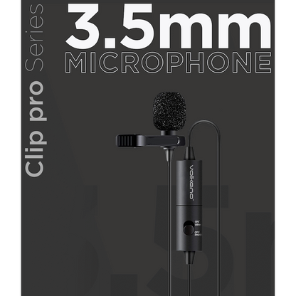 Volkano Clip Pro Series 3.5mm Microphone | VK-6508-BK