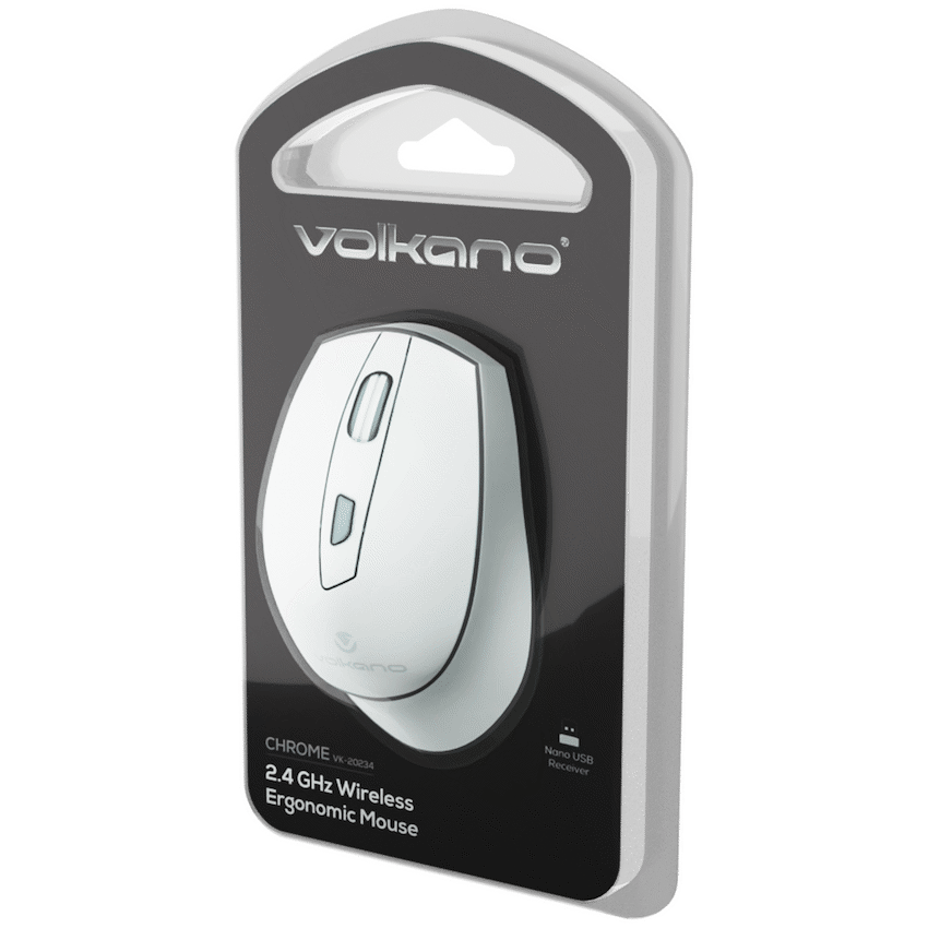 Volkano Chrome Series Wireless Mouse - Gray | VK-20234-GY