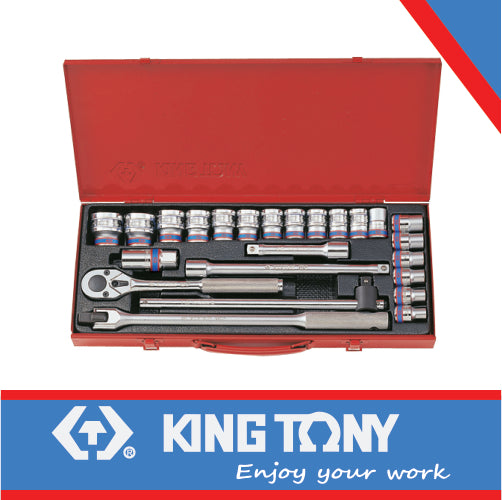 KING TONY SOCKET SET 24PC 1/2" 10 32MM 12P | 4026MR