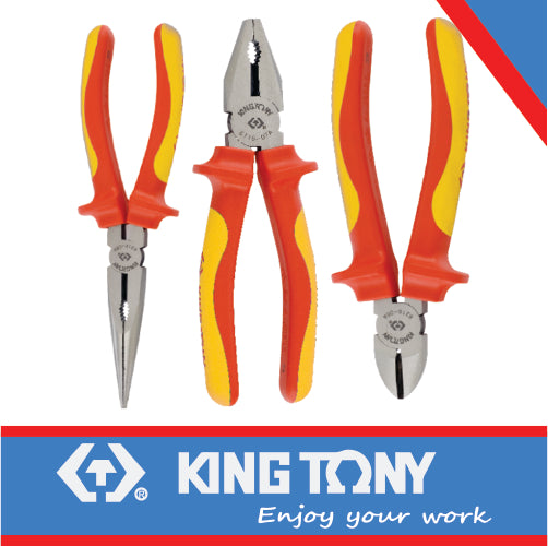 KING TONY VDE INSULATED PLIERS SET   3PCS | 40603GP