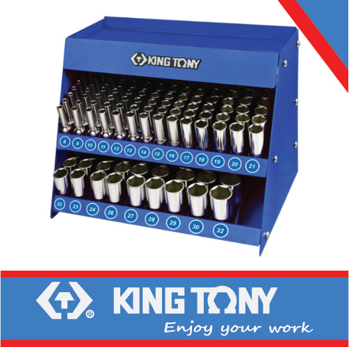 KING TONY SOCKET DEEP SHELF 165PC | 4566MR