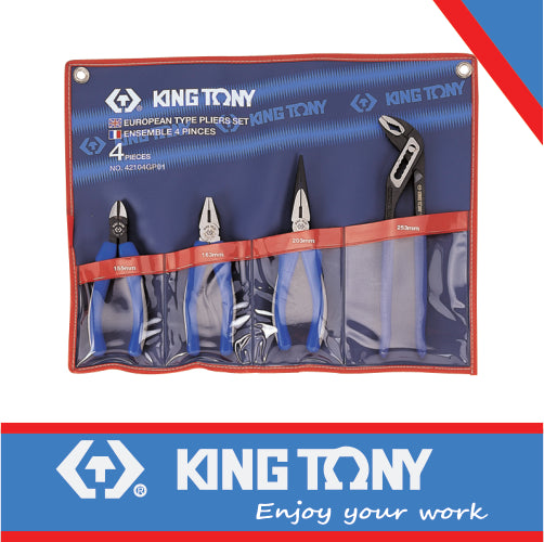 KING TONY PLIER SET 4 PC ASSORTED | 42104GP01