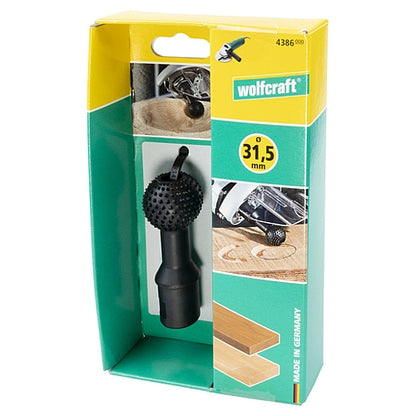 Wolfcraft Ball Rasp for Angle Grinder, Ø 31.5mm | 4386000