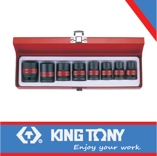 KING TONY SOCKET SET 8PC 1/2" STANDARD IMPACT 3/8" 15/16" | 4408SP