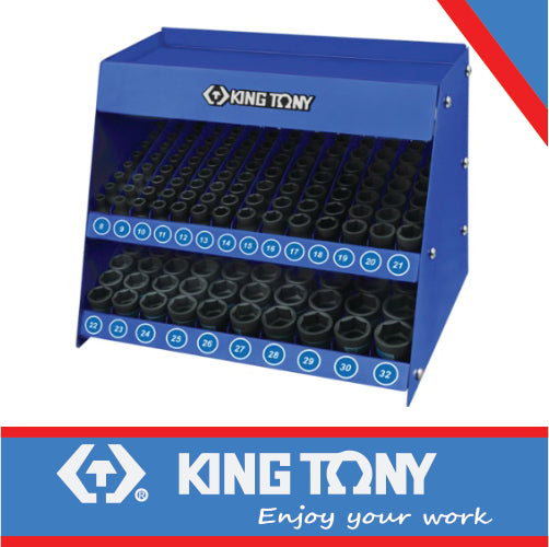 KING TONY SOCKET SHELF COMPLETE 1/2" STANDARD IMPACT 158PC | 4472MP