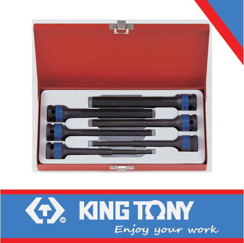 KING TONY SOCKET SET 6PC 1/2" IMPACT HEX 5 14MM | 4476MP