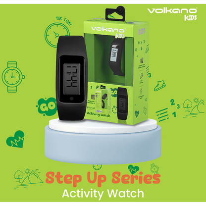 Volkano Step Up Series Activity Watch - Black | VK-5019-BK