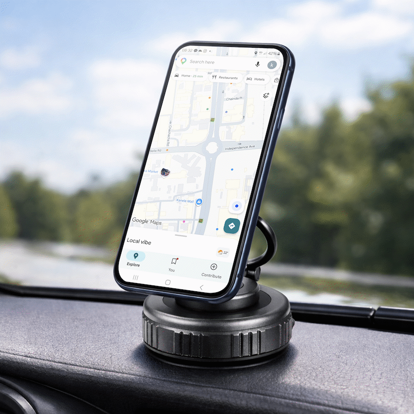 Volkano Magnoire Series Magsafe Phone Mount - Black | VK-5038-BK