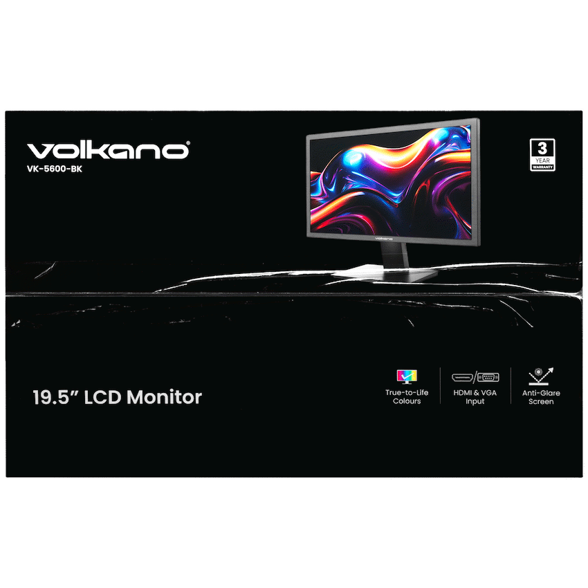Volkano 19.5" TN Monitor with HDMI/VGA, 75 Hz | VK-5600-BK