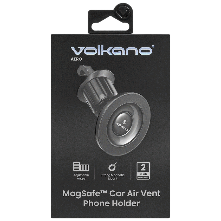 Volkano Aero Series MagSafe Air Vent Car Phone Holder - Black | VK-5307-BK