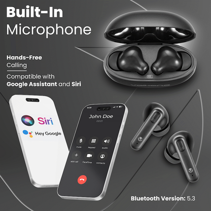 Volkano Pulse Series True Wireless Earphones with Charging Case - Black | VK-1164-BK