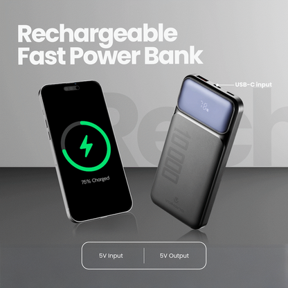 Volkano Roma Series 10000mah P.D. 20W Power Bank | VK-9024-BK