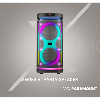 VolkanoX Paramount Series 8" Bluetooth Party Speaker - 80w | VK-3140-BK