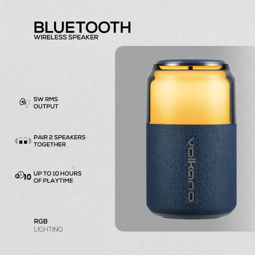 Volkano Neptune Bluetooth Wireless Speaker - Blue | VK-3004-BL