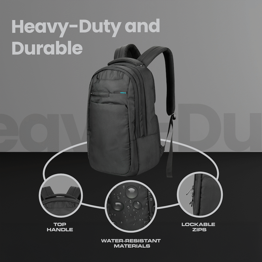 Volkano Suave 15.6" Laptop Backpack - Black/Turquoise | VK-7117-BKTQ