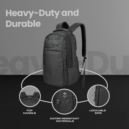 Volkano Suave 15.6" Laptop Backpack - Black/Turquoise | VK-7117-BKTQ