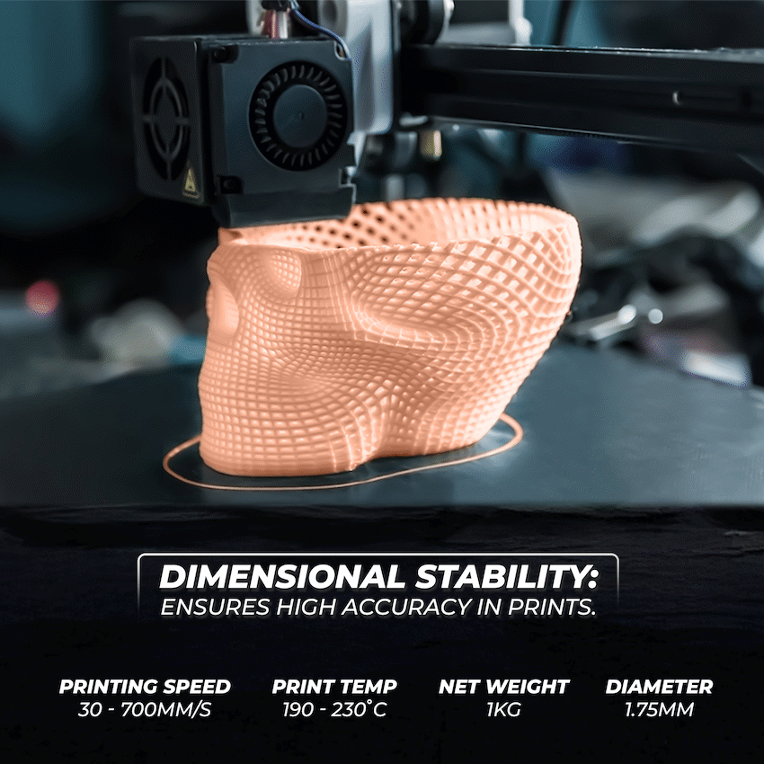 Creality 1.75mm Hyper Series PLA RFID Filament - Peach Fuzz 1Kg | 3301010462