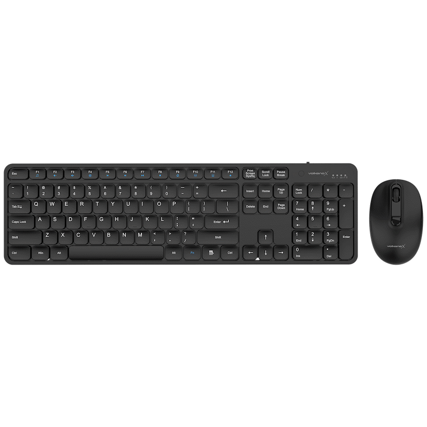 VolkanoX Garnet Bluetooth Wireless Keyboard and Mouse Combo - Black | VKX-20008-BK