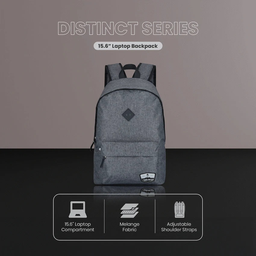 Volkano Distinct 15.6 Laptop Backpack - Grey Melange | VK-9129-GM