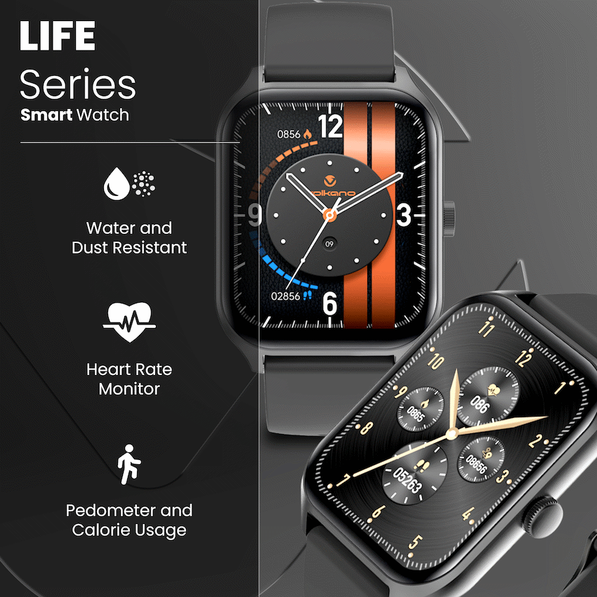 Volkano Life Series Smart Watches - Black | VK-5082-BK[V1]