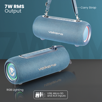 Volkano Mini Mamba 2.0 Series Bluetooth Speaker - Blue | VK-3138-BL