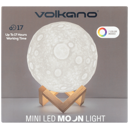 Volkano Galactic Mini Moon LED Mood Light - Battery Operated | VK-50022-MMN