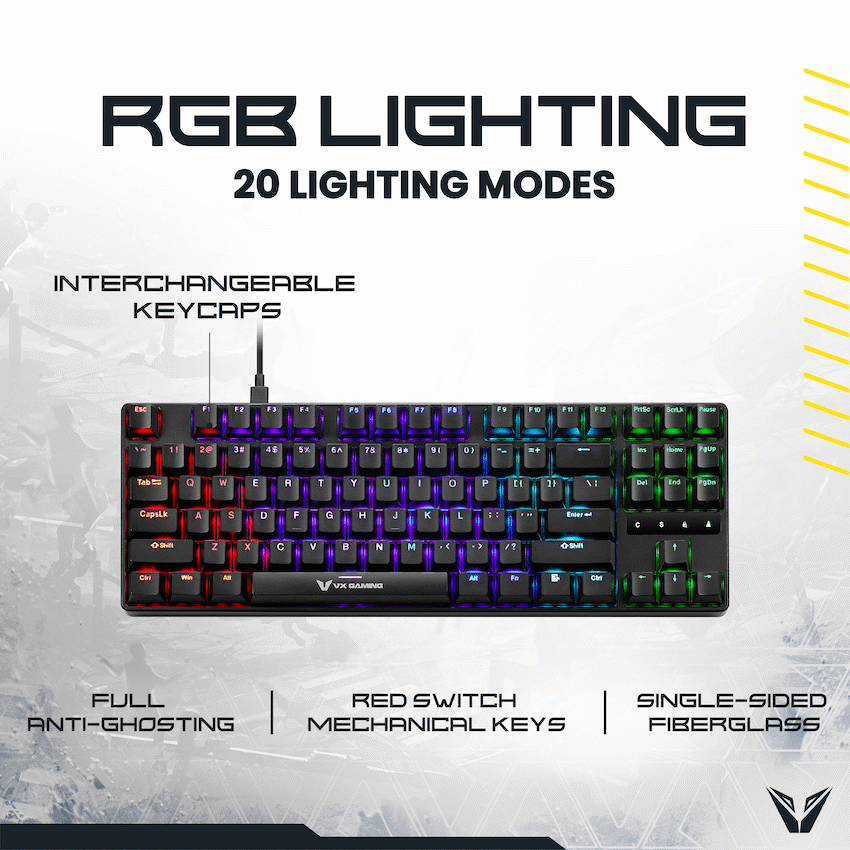 VX Gaming Hermes Series Mechanical Gaming Keyboard | VX-211-BK