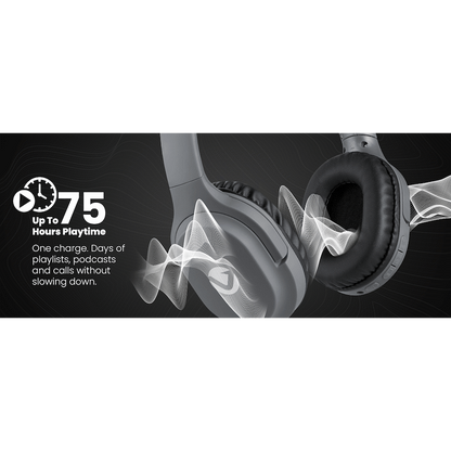 Volkano Pebble Series Bluetooth Headphones - Dark Grey | VK-2023-DG