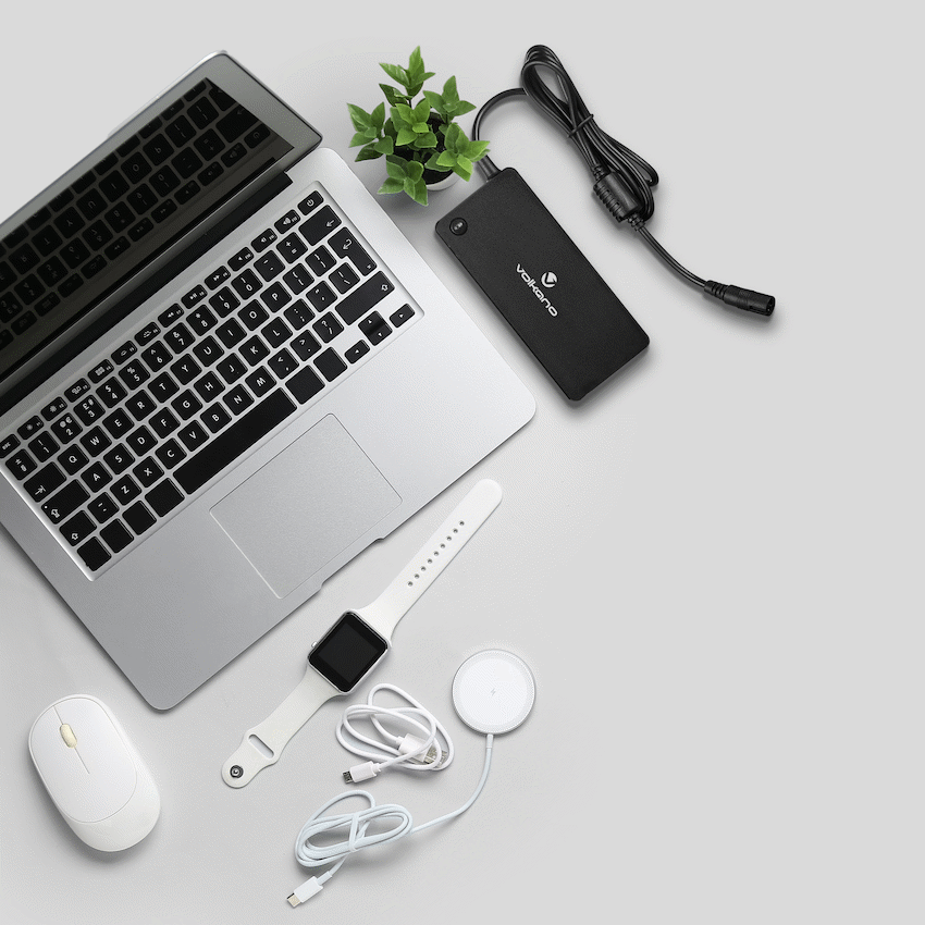 Volkano Omni Plus Universal 70W laptop charger with 12V out | VK-8047-BK