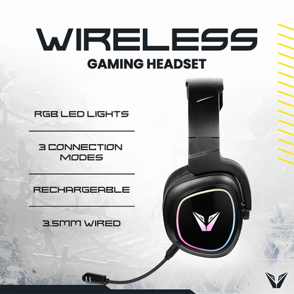VX Gaming Stealth Series Wireless Gaming Headset - RGB | VX-244-BK