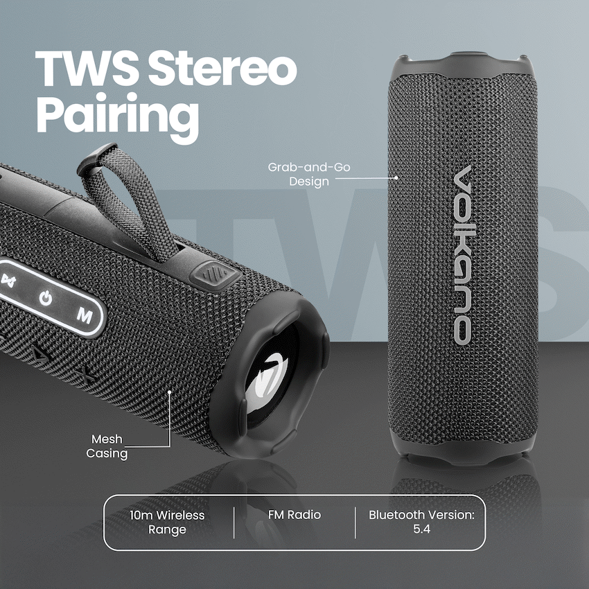 Volkano London Series Bluetooth Speaker - Black | VK-3145-BK